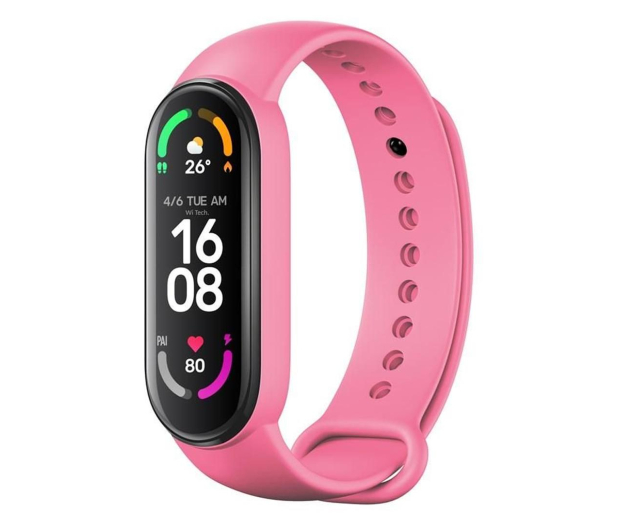 FIXED Silicone Strap do Xiaomi Mi Band 5/6/6SE/7 pink FIXSSTB-637-PI - 1086835 - zdjęcie